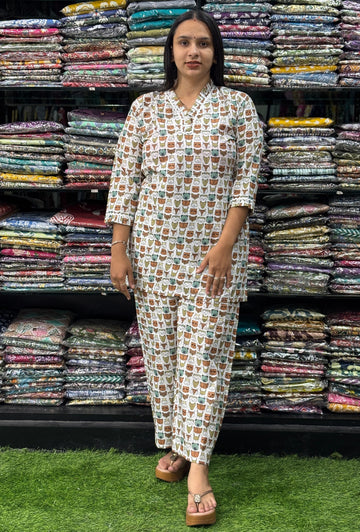 STRAIGHT TUNIC-PLAZO (PURE COTTON)