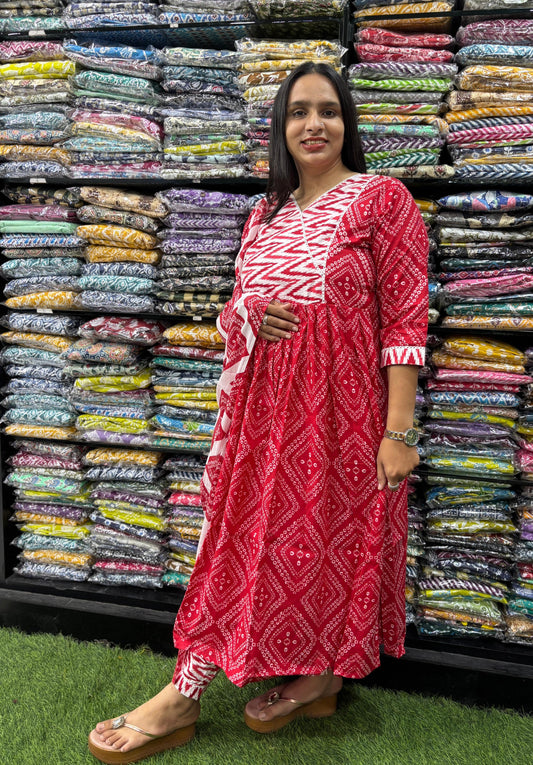 PURE COTTON ROUND KURTI WITH LINING  &  PANT-DUPATTA