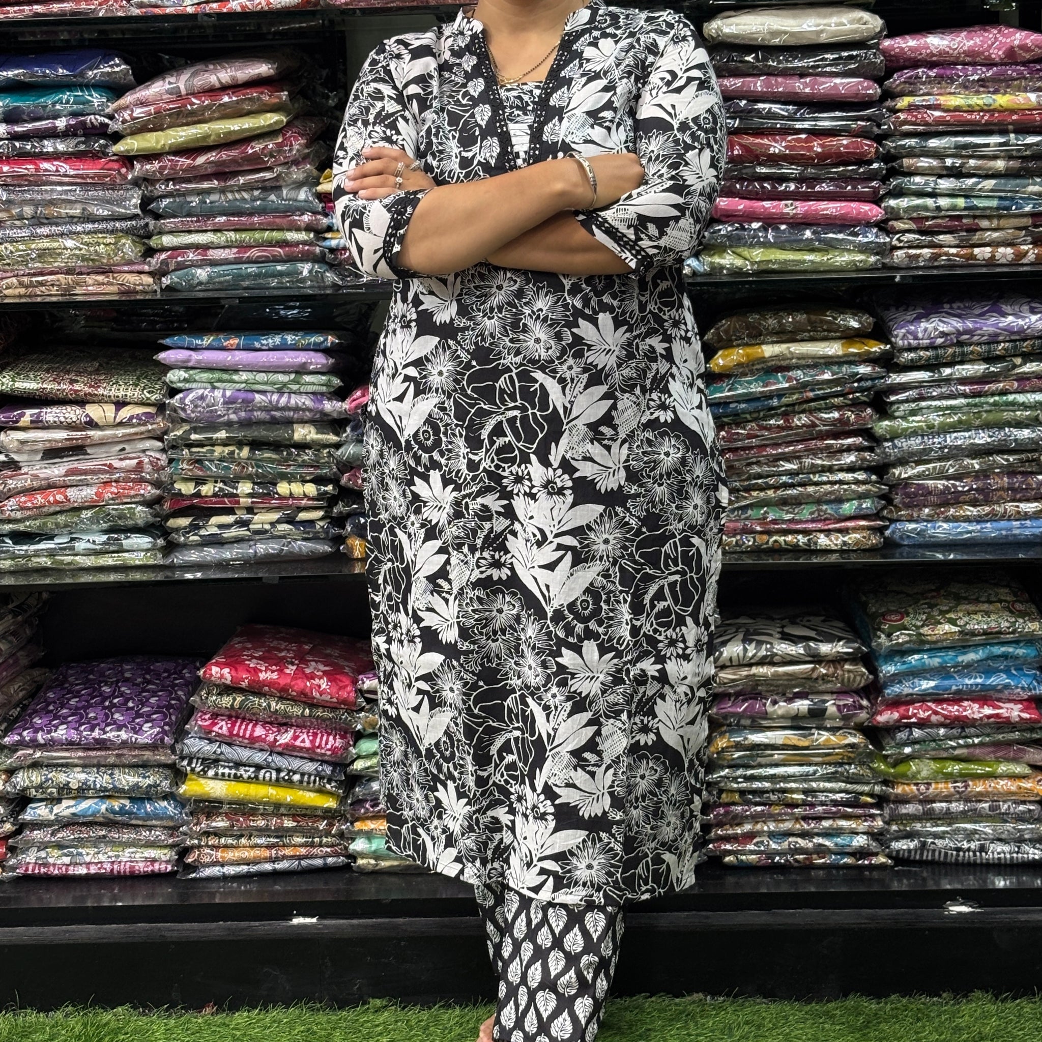 STRAIGHT KURTI-PANT (PURE CAMRIC COTTON)