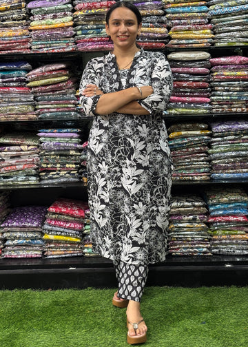 STRAIGHT KURTI-PANT (PURE CAMRIC COTTON)