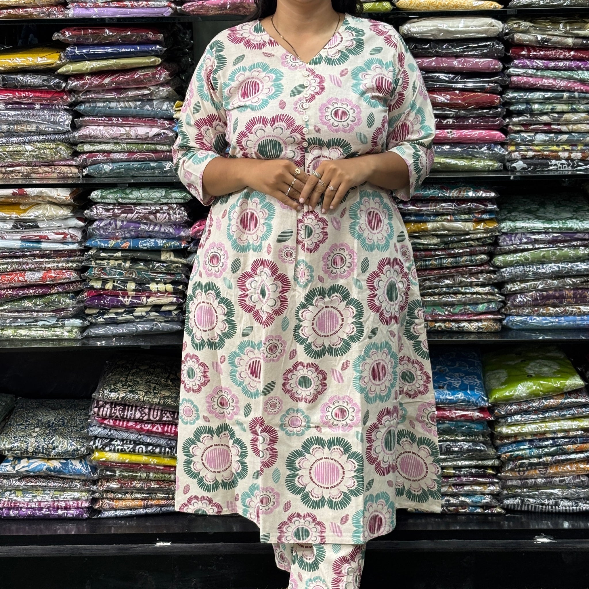 ALINE KURTI-PANT (FLEX COTTON)