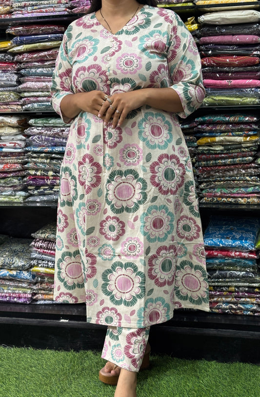 ALINE KURTI-PANT (FLEX COTTON)