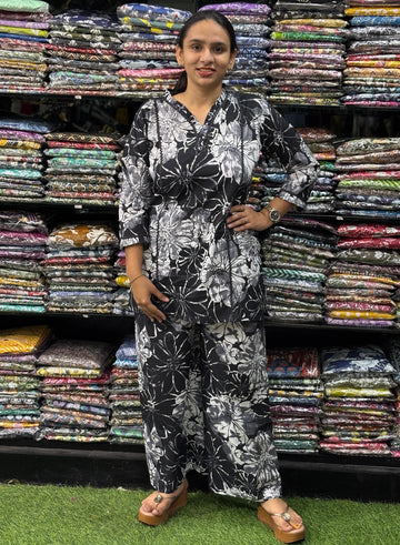 PURE COTTON SHORT KURTI WITH PLAZO