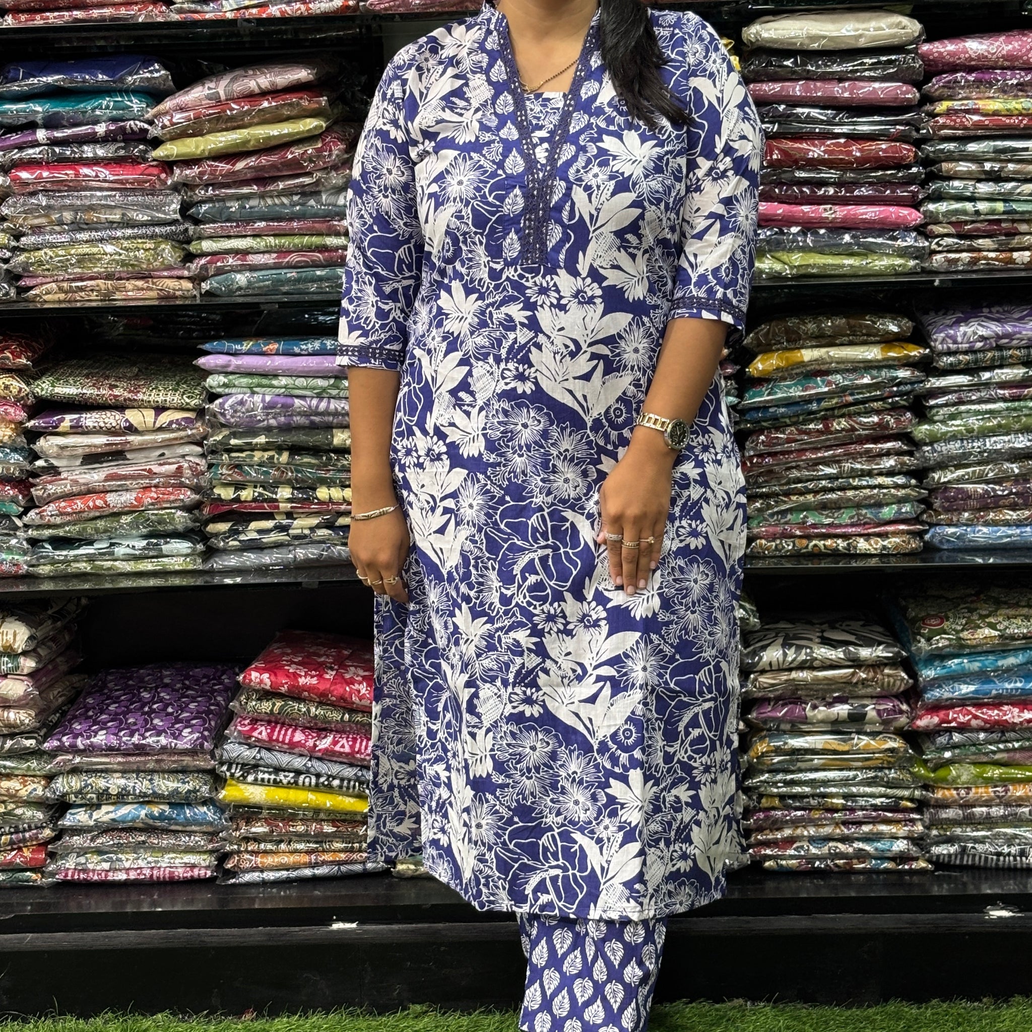 STRAIGHT KURTI-PANT (PURE CAMRIC COTTON)