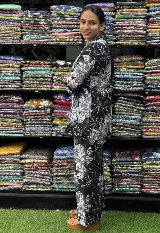 PURE COTTON SHORT KURTI WITH PLAZO