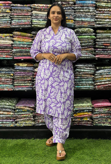 STRAIGHT KURTI-PANT AFGHANI (PURE COTTON)