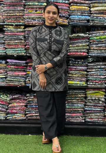 STRAIGHT TUNIC & PLAZO (VERTICAN(POLY COTTON))