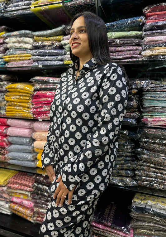 PURE  COTTON SHIRT PANT CORD-SET