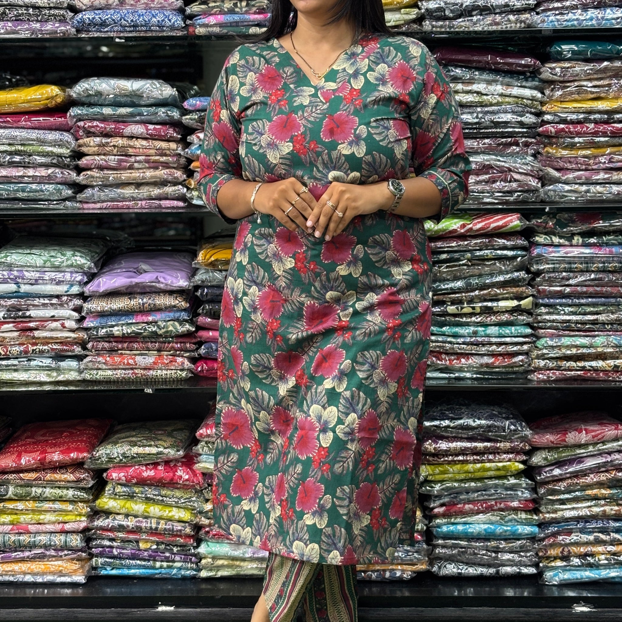 STRAIGHT KURTI-PANT (PURE CAMRIC COTTON)