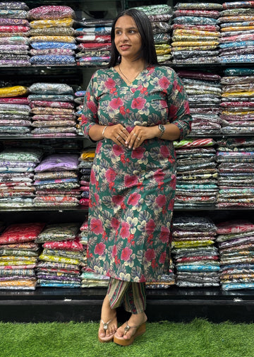 STRAIGHT KURTI-PANT (PURE CAMRIC COTTON)