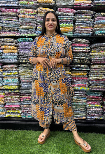 PURE COTTON PINTEX STRAIGHT  KURTI WITH PANT