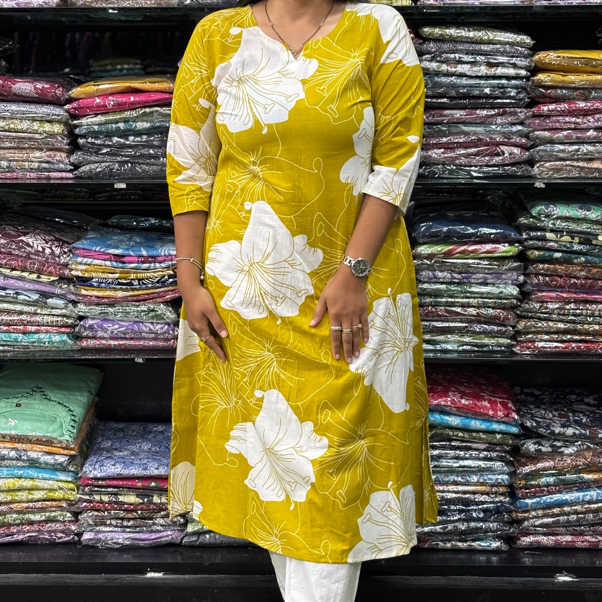 ALINE KURTI (PURE CAMRIC COTTON)