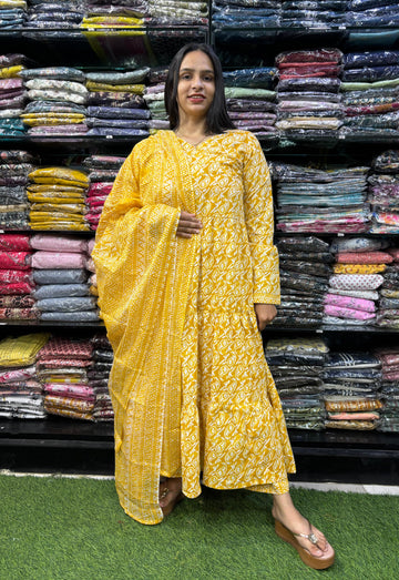 PURE  COTTON KURTI PANT & DUPATTA