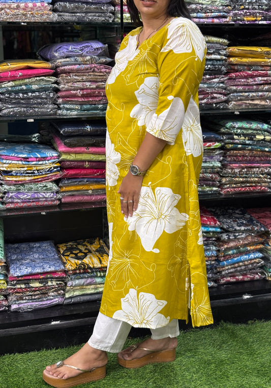 ALINE KURTI (PURE CAMRIC COTTON)