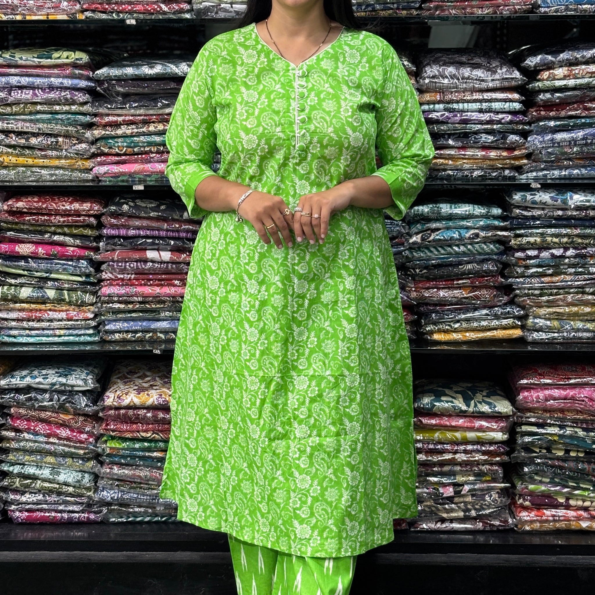 ALINE KURTI-PLAZO (PURE COTTON)