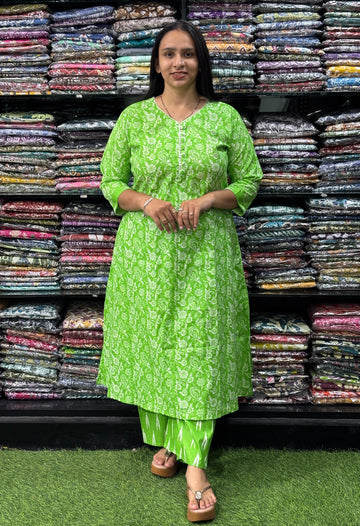 ALINE KURTI-PLAZO (PURE COTTON)