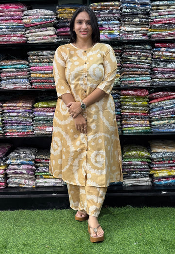 ALINE KURTI WITH PLAZO (MAGIC (MIX) COTTON)