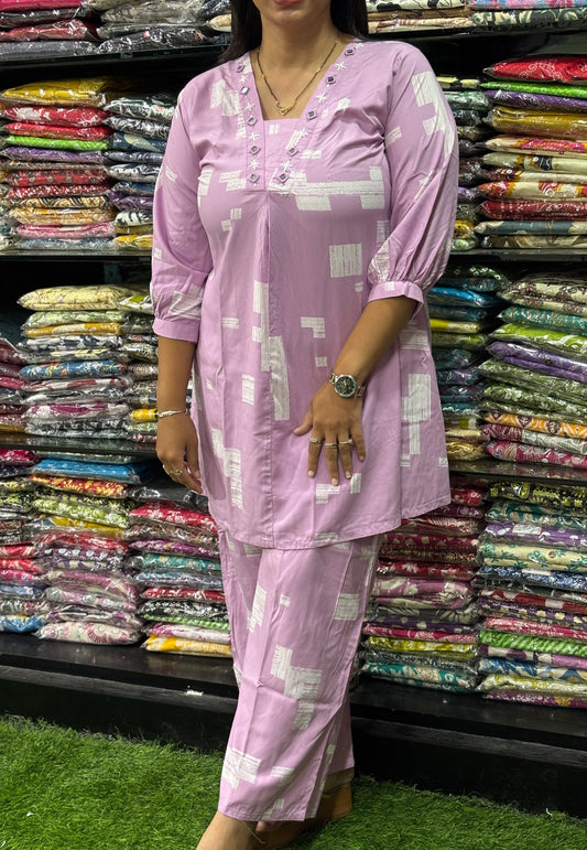 ALINE TUNIC WITH PLAZO (HEAVY 22KG RAYON,HANDWORK)