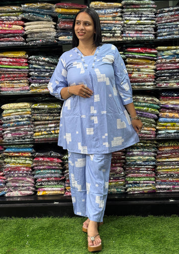 ALINE TUNIC WITH PLAZO (HEAVY 22KG RAYON,HANDWORK)