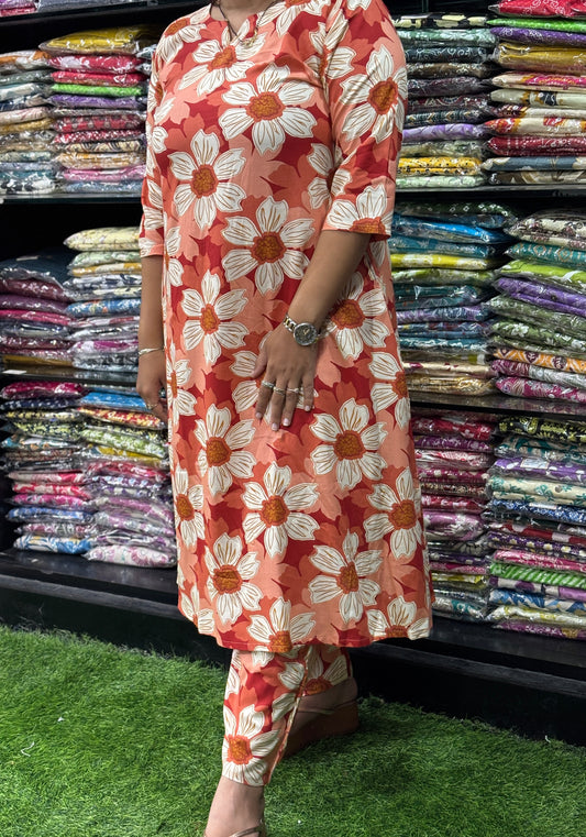 ALINE KURTI WITH PLAZO (RAYON)