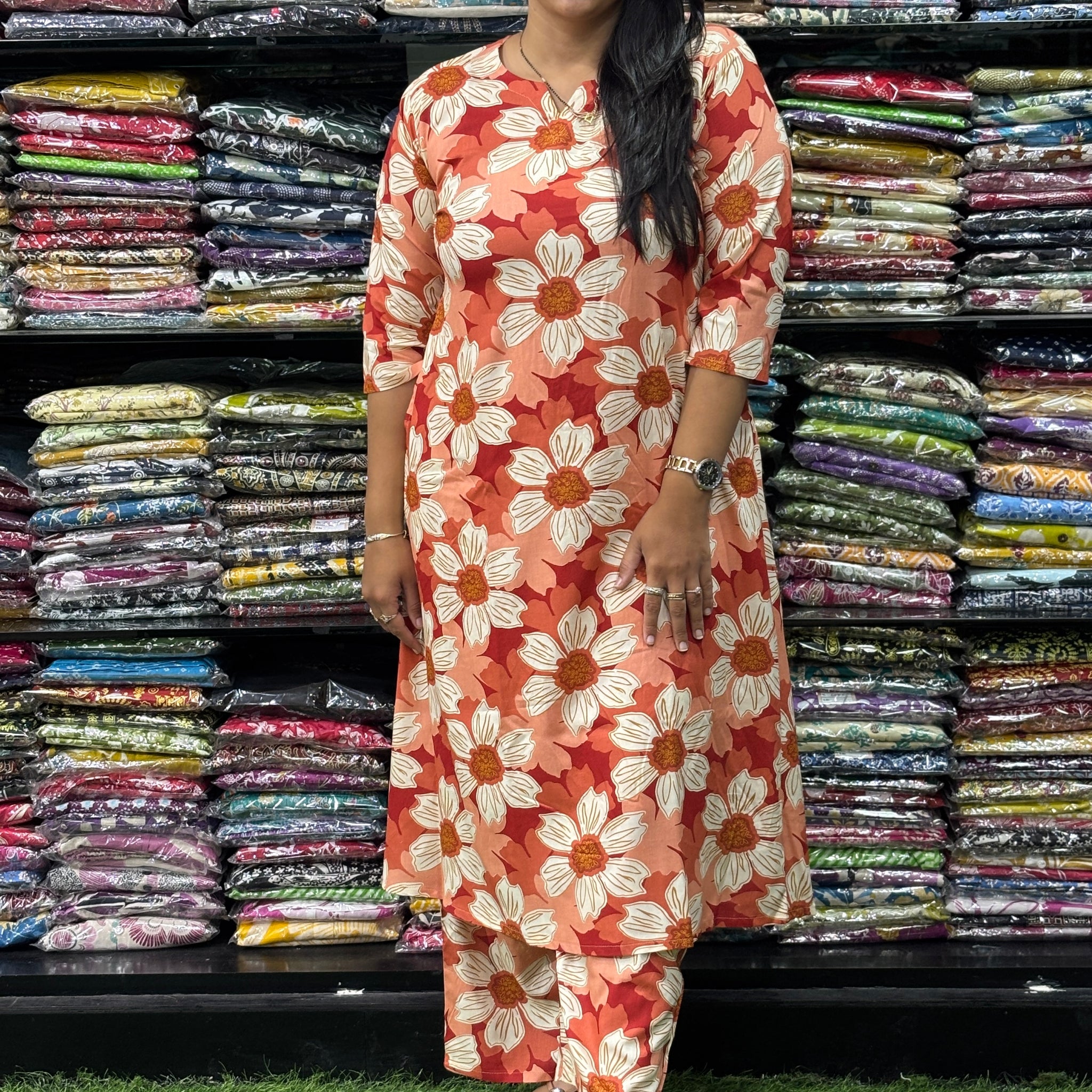 ALINE KURTI WITH PLAZO (RAYON)