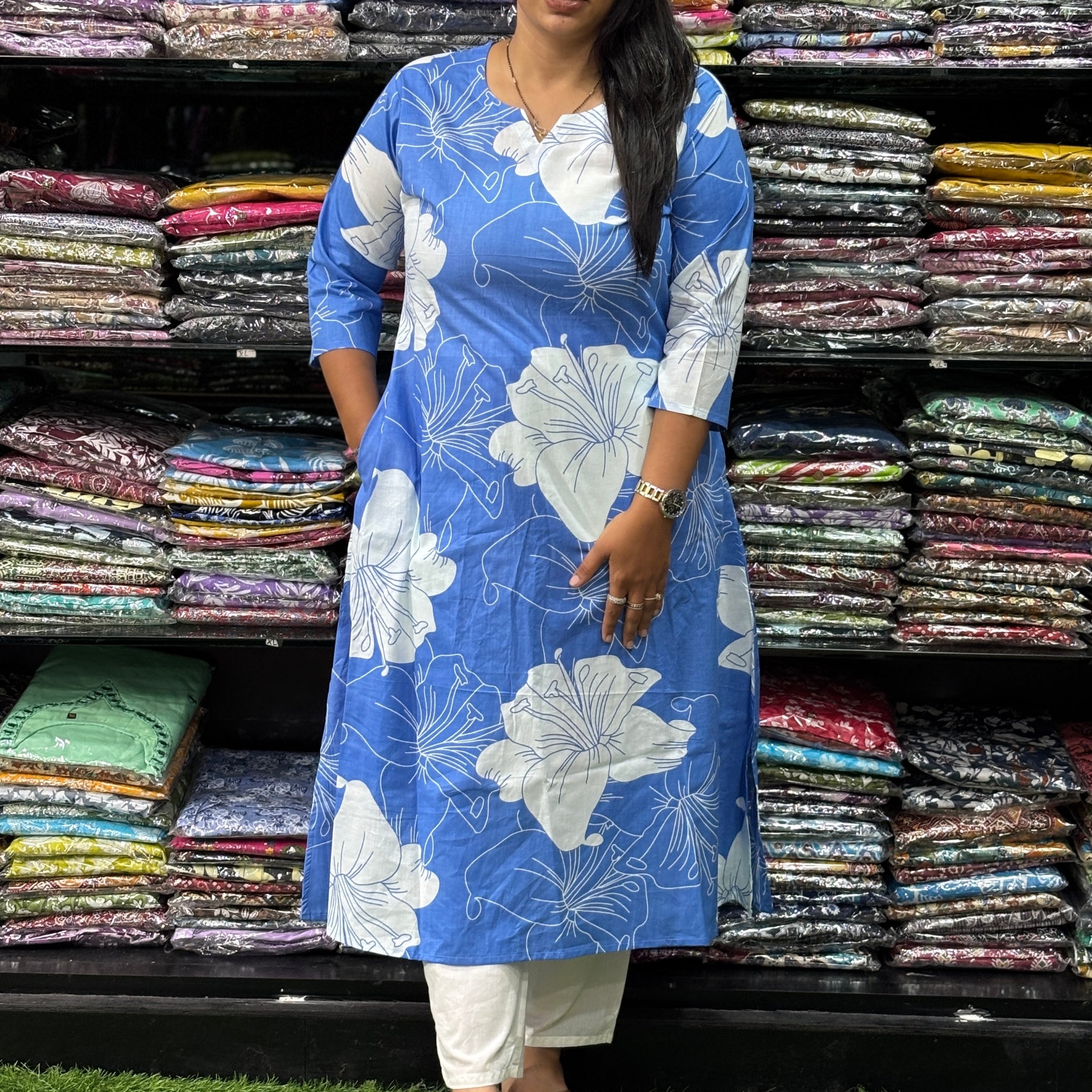 ALINE KURTI (PURE CAMRIC COTTON)