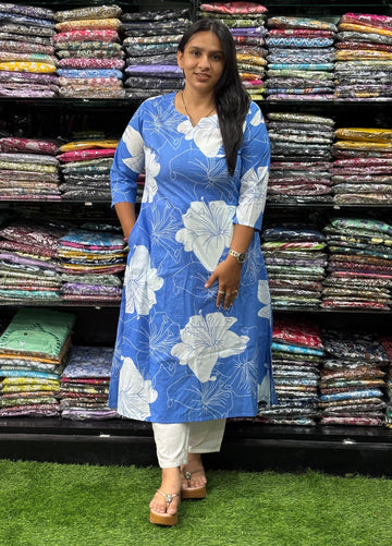 ALINE KURTI (PURE CAMRIC COTTON)