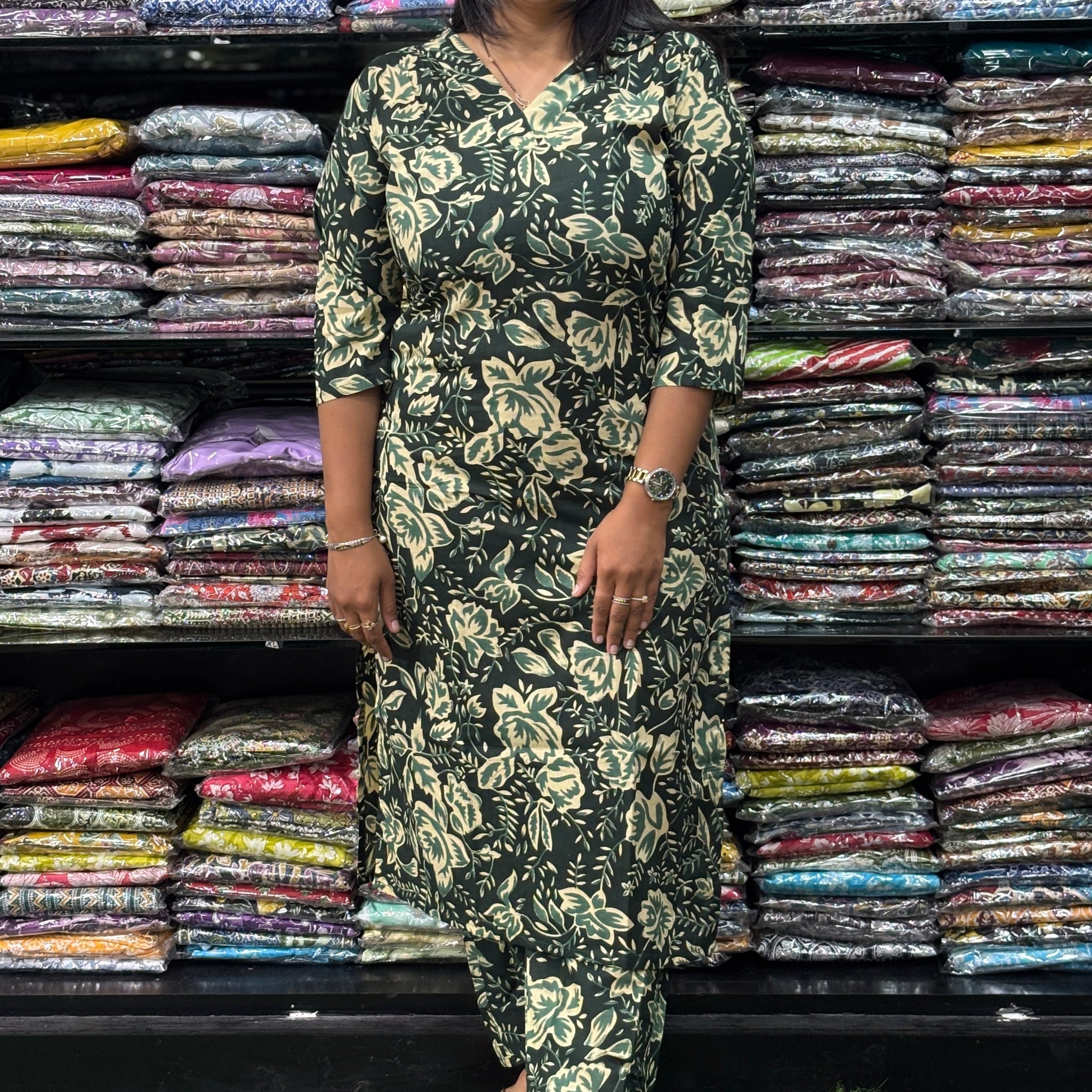 STRAIGHT KURTI-PANT (PURE CAMRIC COTTON)