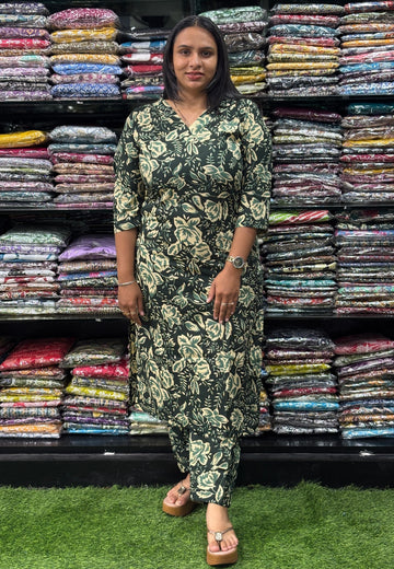 STRAIGHT KURTI-PANT (PURE CAMRIC COTTON)