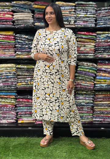 STRAIGHT KURTI WITH PANT (RAYON)