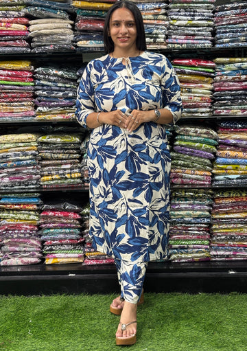 STRAIGHT KURTI WITH PANT (RAYON)