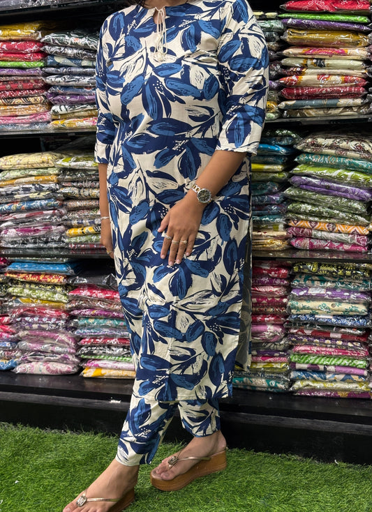 STRAIGHT KURTI WITH PANT (RAYON)