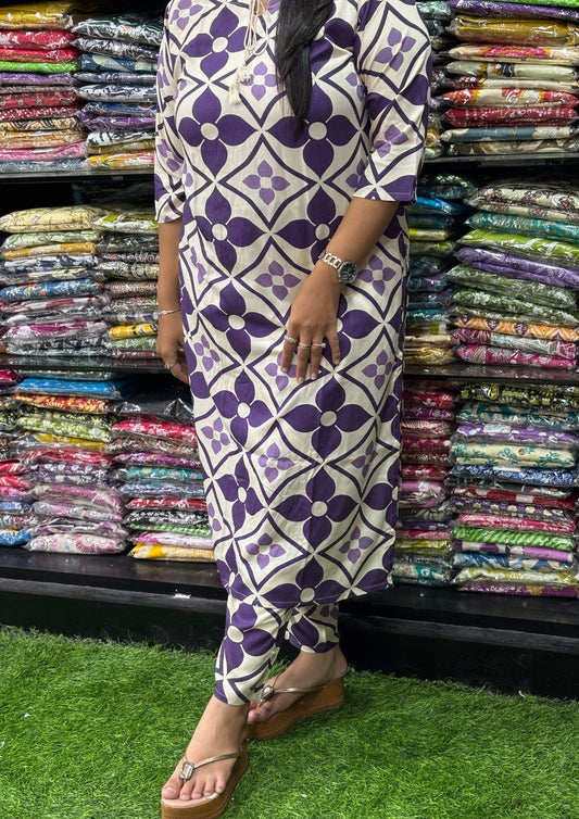 STRAIGHT KURTI WITH PANT (RAYON)