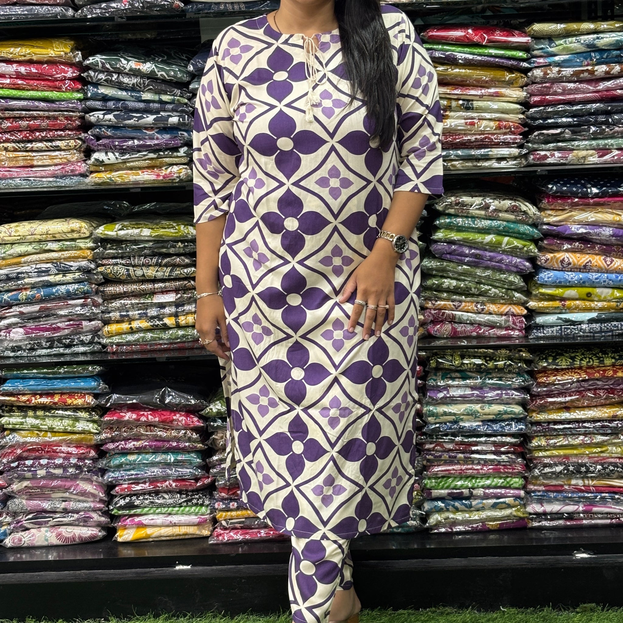 STRAIGHT KURTI WITH PANT (RAYON)