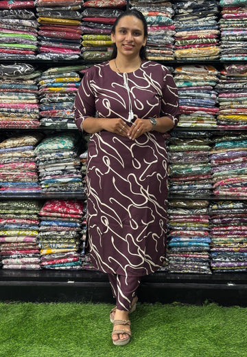 STRAIGHT KURTI WITH PANT (HEAVY 22KG RAYON)