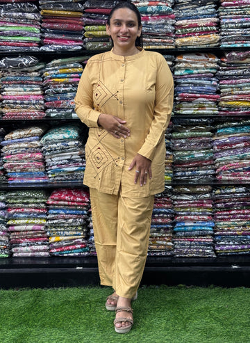 SHIRT WITH PLAZO (HEAVY 22KG RAYON,WORK)