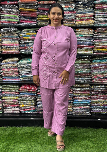 SHIRT WITH PLAZO (HEAVY 22KG RAYON,WORK)