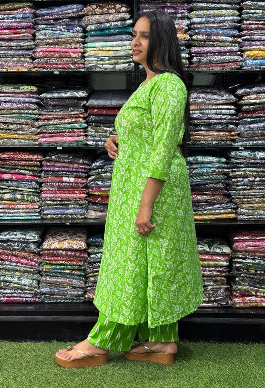 ALINE KURTI-PLAZO (PURE COTTON)