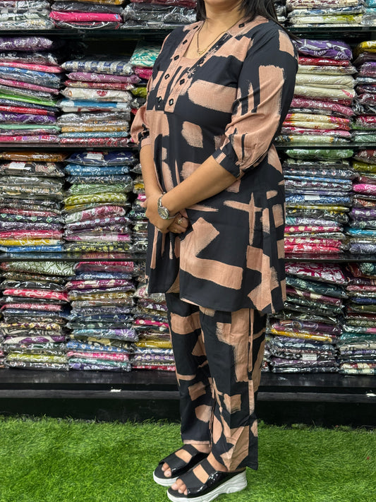 ALINE TUNIC WITH PLAZO (HEAVY 22KG RAYON,HANDWORK)