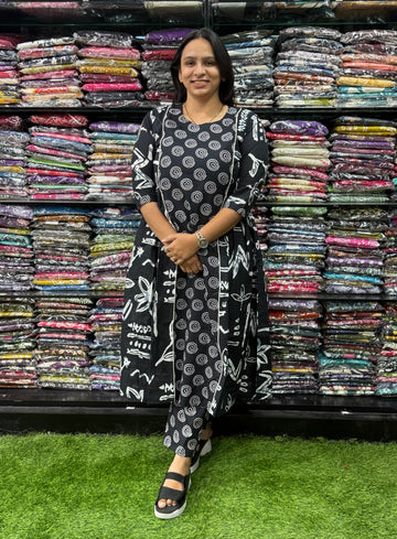 ROUND KURTI WITH PANT (PURE CAMRIC COTTON)