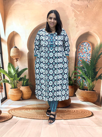 ALINE KURTI WITH PANT (PURE CAMRIC COTTON)