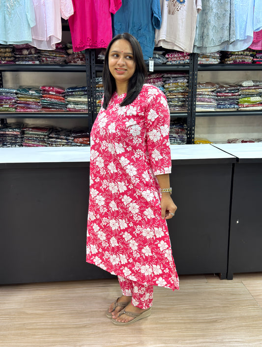ALINE KURTI WITH PLAZO (POLYSTER RAYON)