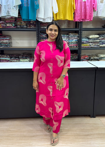 ALINE KURTI WITH PANT (PURE RAYON)