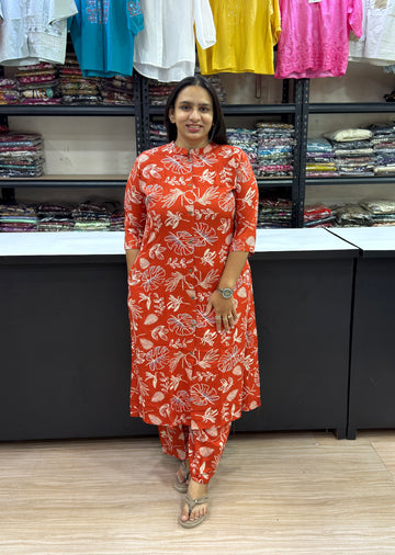 ALINE KURTI WITH PANT (PURE RAYON)