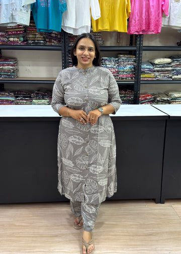 ALINE KURTI WITH PANT (PURE RAYON)