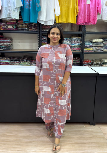 ALINE KURTI WITH PANT (PURE RAYON)