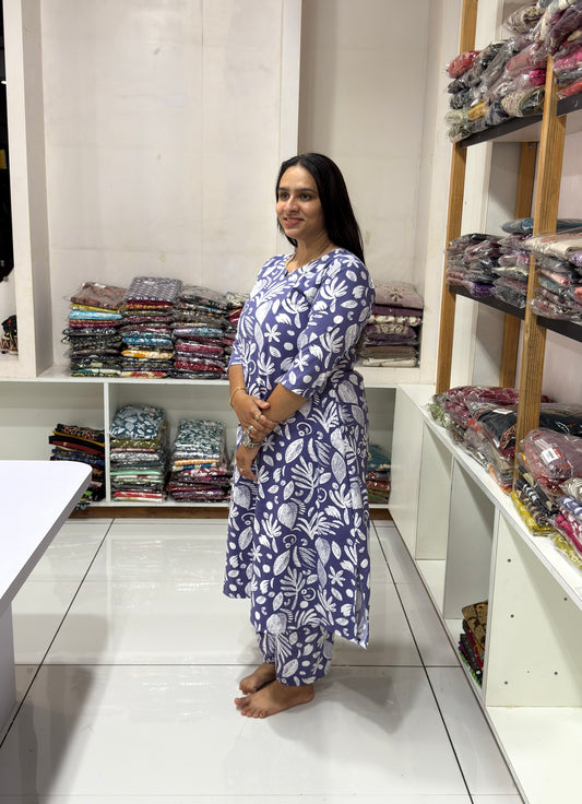 ALINE KURTI WITH PLAZO (POLYSTER RAYON)