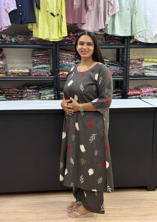 ALINE KURTI PLAZO  (HEAVY RAYON)