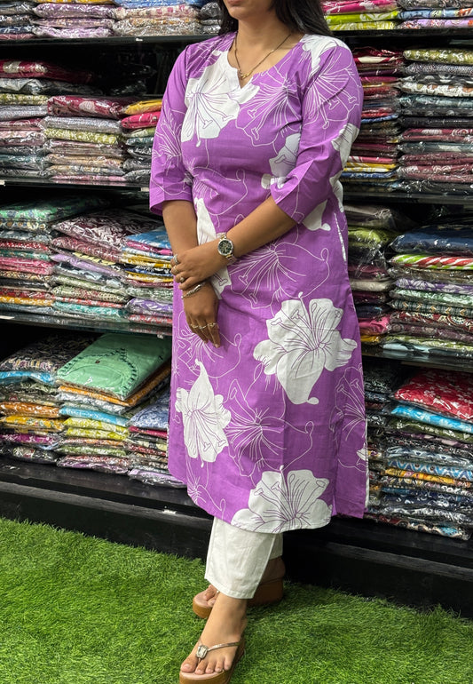 ALINE KURTI (PURE CAMRIC COTTON)