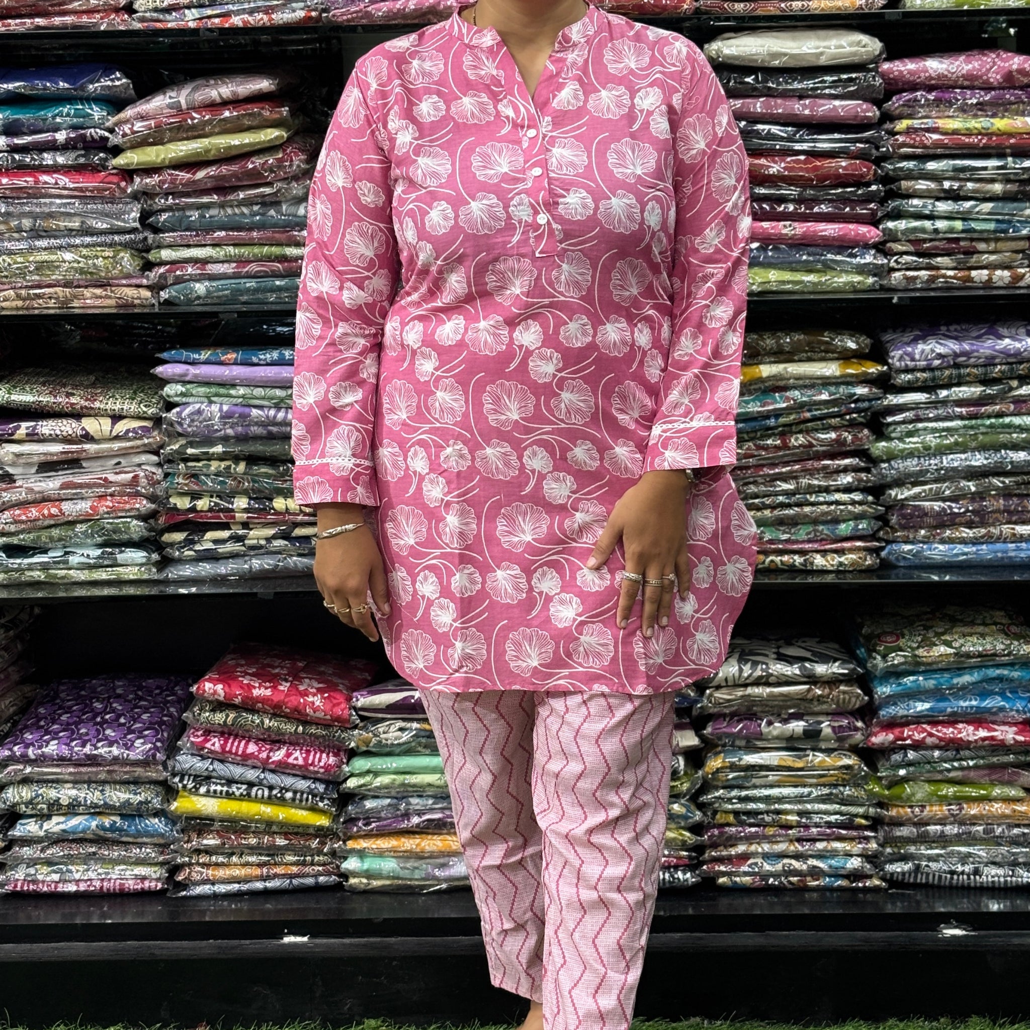 STRAIGHT TUNIC-PANT (PURE CAMRIC COTTON)